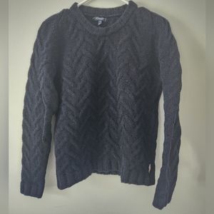 Burberry Vintage Cableknit Navy Sweater